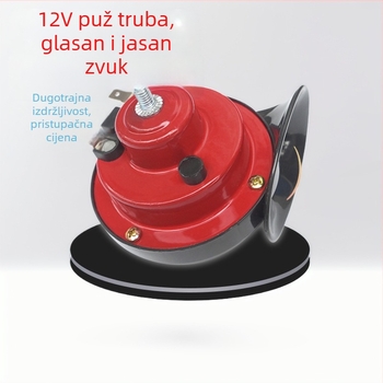 Modifikacija automobila, motocikla, akumulatora, automobila 12V, pužne trube, visokotonca, univerzalne zviždaljke 24V, vodootporne, električne trube za automobil