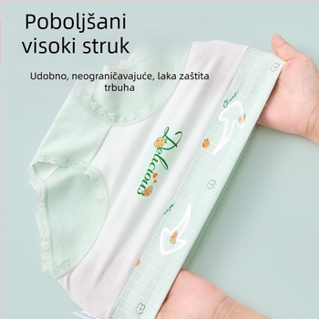 Dječje donje rublje za djevojčice trokutasto visokog struka, pamuk klase A, pamučne kratke hlačice za djevojčice od 6-12 godina, bez kopče, veleprodaja