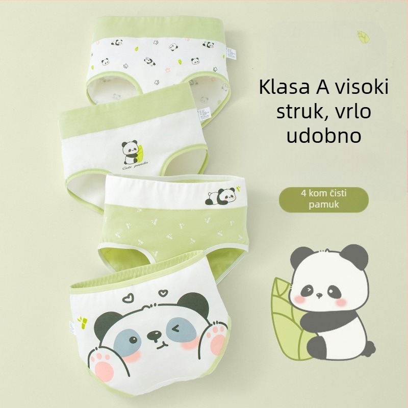 Dječje donje rublje za djevojčice trokutasto visokog struka, pamuk klase A, pamučne kratke hlačice za djevojčice od 6-12 godina, bez kopče, veleprodaja