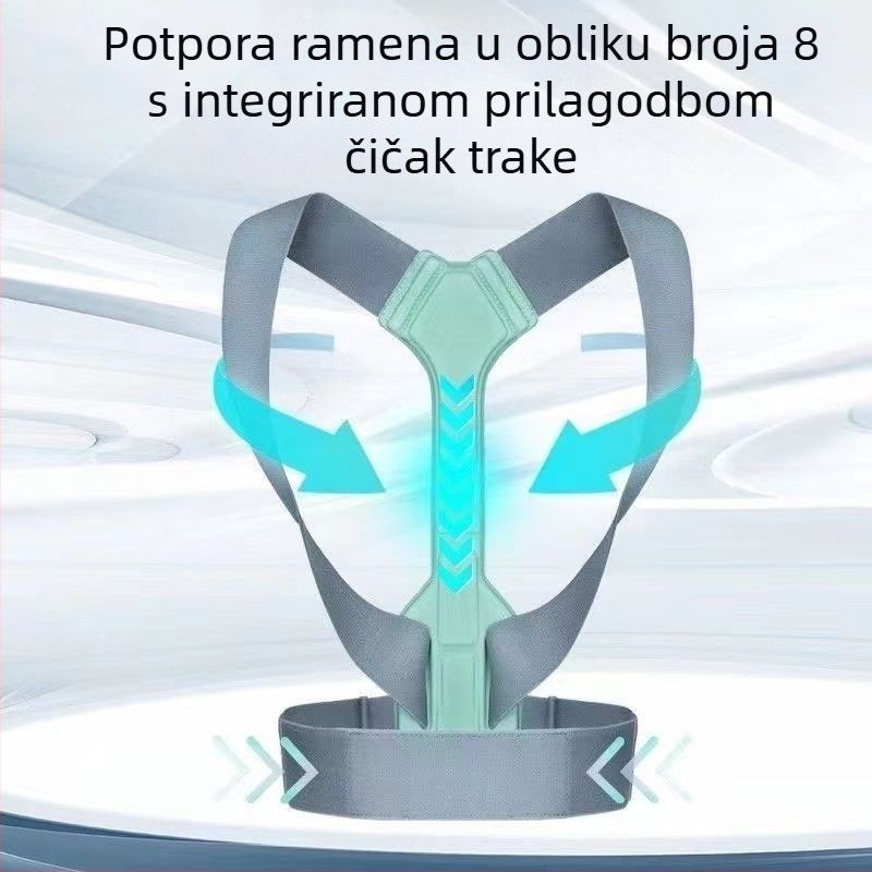 Ortoza za grbavu leđa za odrasle, nevidljiva ortoza za kobilicu leđa s unutarnjim artefaktom ortoze za rame