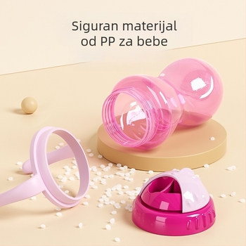 Prekogranična vanjska trgovina, vruća prodaja za bebe s ručkom od pp materijala, šalica za piće, šalica za piće, otporna na padove