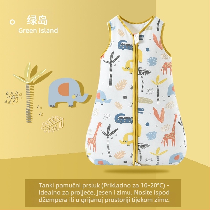 Prekogranični CPC proljetni i jesenski proizvodi za novorođenčad Dječji pokrivač otporan na udarce od čistog pamuka Dječji prsluk klase A Vreća za spavanje za bebe