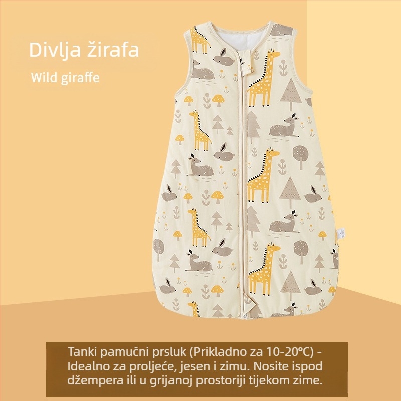 Prekogranični CPC proljetni i jesenski proizvodi za novorođenčad Dječji pokrivač otporan na udarce od čistog pamuka Dječji prsluk klase A Vreća za spavanje za bebe