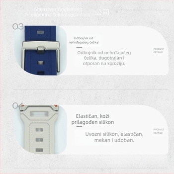 Pogodno za remen za Apple Watch iWatch Ultra s titanskom kopčom i silikonskim Explorer remenom za Apple S10 Watch