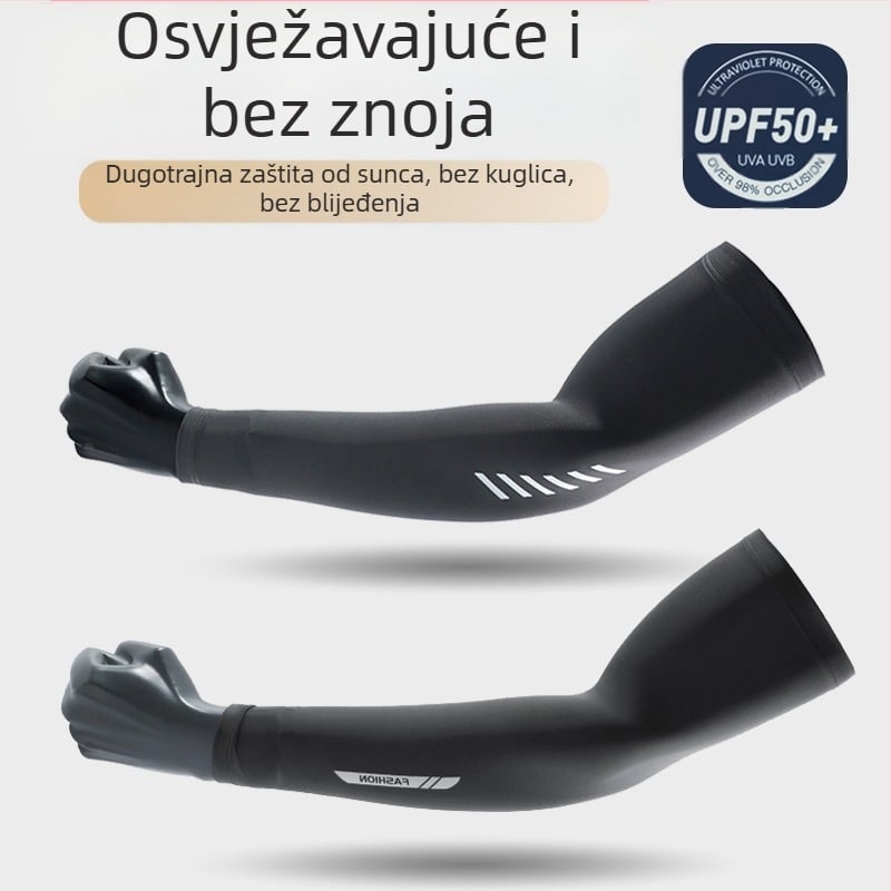 Muški ljetni ledeni rukav za zaštitu od sunca, upija znoj, prozračni, UV zaštita, zaštita za ruke na otvorenom, za vožnju, veleprodaja ledeno svilenih navlaka za rukave
