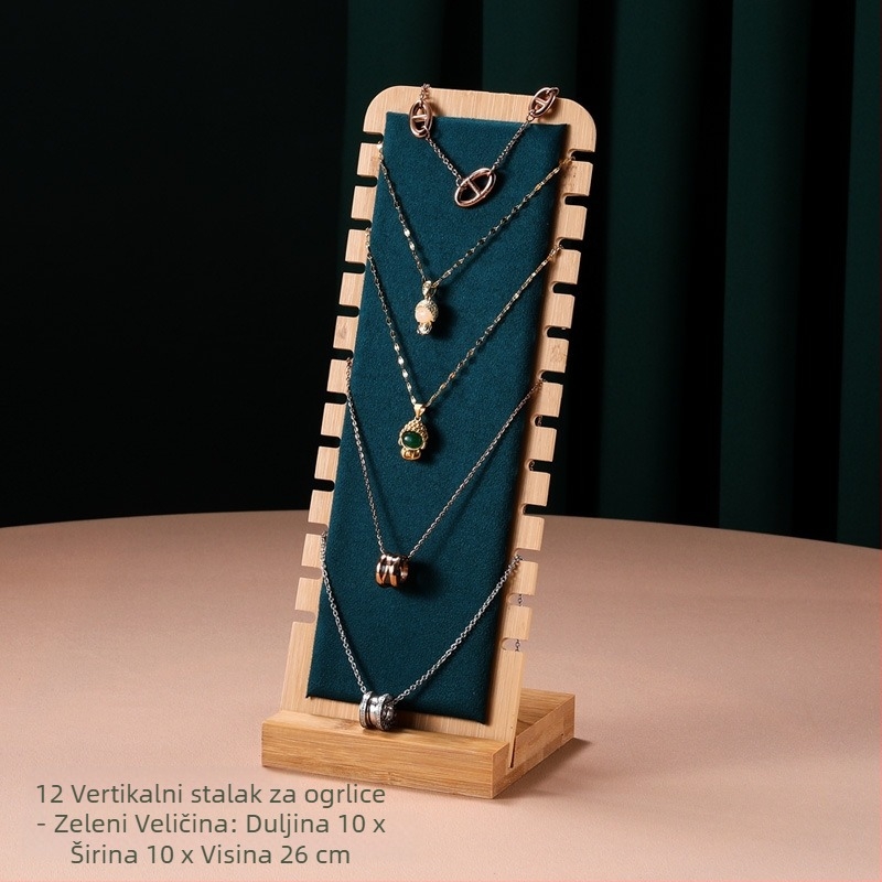 Jednostavni stalak za ogrlice, rekviziti za nakit, vješalica za ogrlice, privjesak, stalak za nakit od punog drva