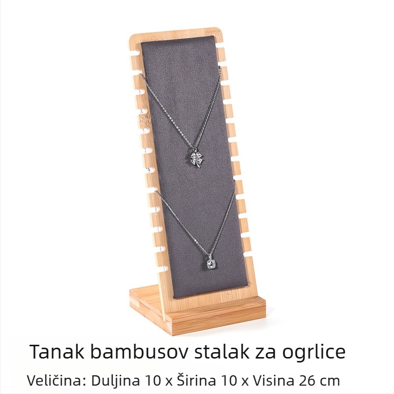 Jednostavni stalak za ogrlice, rekviziti za nakit, vješalica za ogrlice, privjesak, stalak za nakit od punog drva