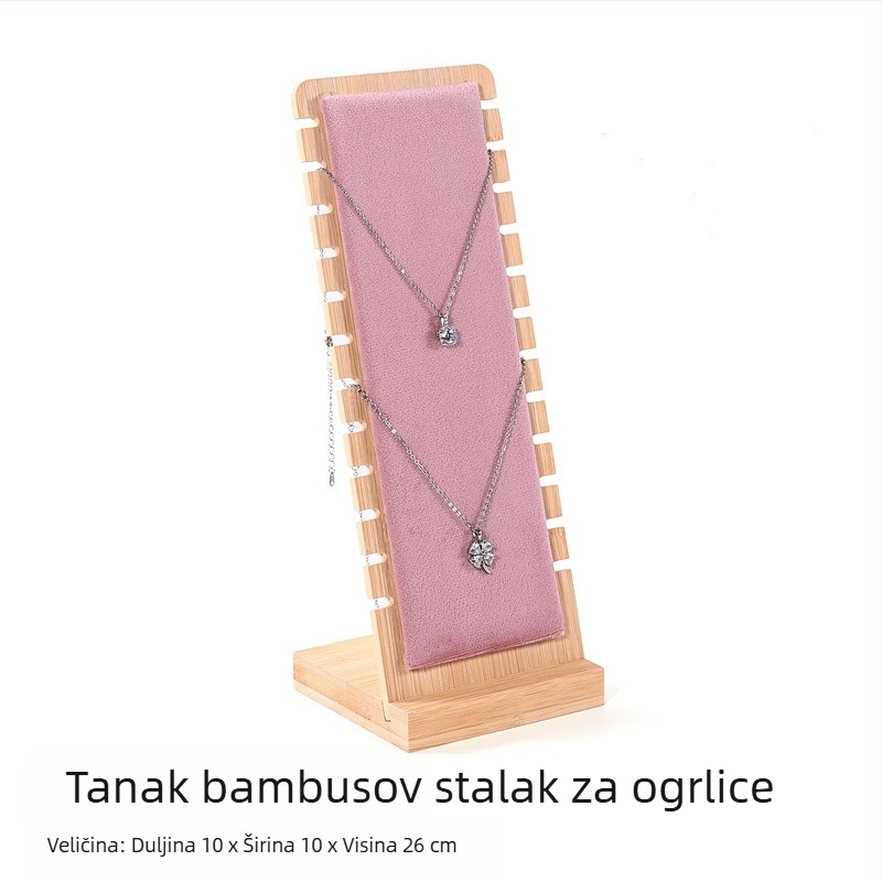 Jednostavni stalak za ogrlice, rekviziti za nakit, vješalica za ogrlice, privjesak, stalak za nakit od punog drva