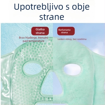 Maska s ledenim oblogom, hladna kompresa za oči, maska za lice s vrećicom leda, postoperativni oporavak, vruća kompresa, pamučna maska za cijelo lice s hlađenjem