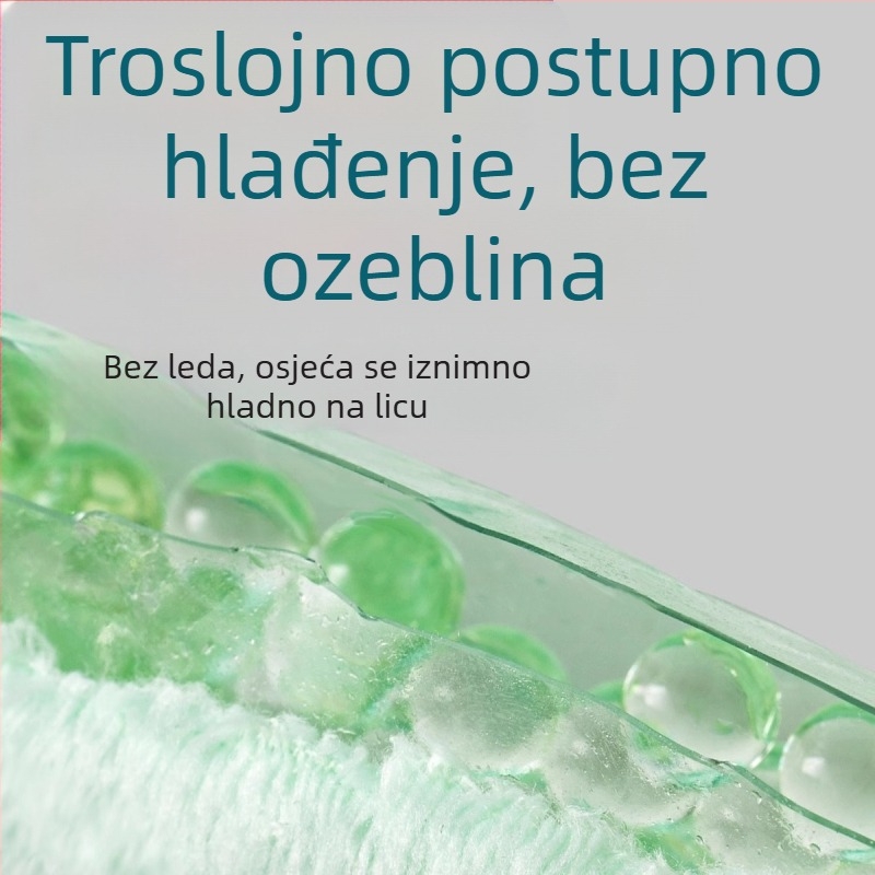 Maska s ledenim oblogom, hladna kompresa za oči, maska za lice s vrećicom leda, postoperativni oporavak, vruća kompresa, pamučna maska za cijelo lice s hlađenjem