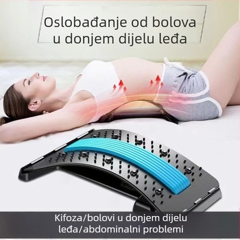 Uređaj za umirivanje lumbalne kralježnice na četiri razine, istezanje struka, masaža, korekcija kućne kralježnice, istezanje vratne kralježnice, pomoćna fitness ploča za struk
