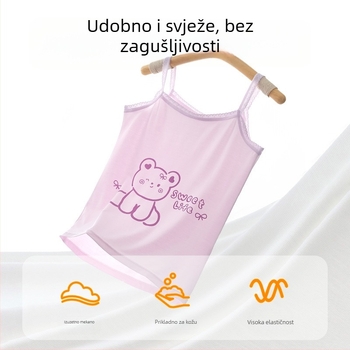Djevojački prsluk, ljetni tanki dječji donji dio, razvojni modalni top bez rukava, vanjska odjeća za bebe i veliku djecu