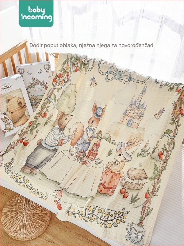 Ručnik za kupanje od gaze za novorođenče, šest slojeva, bambusova pamučna dječja dekica, četiri godišnja doba, univerzalni upijajući ručnik za kupanje velikih dimenzija