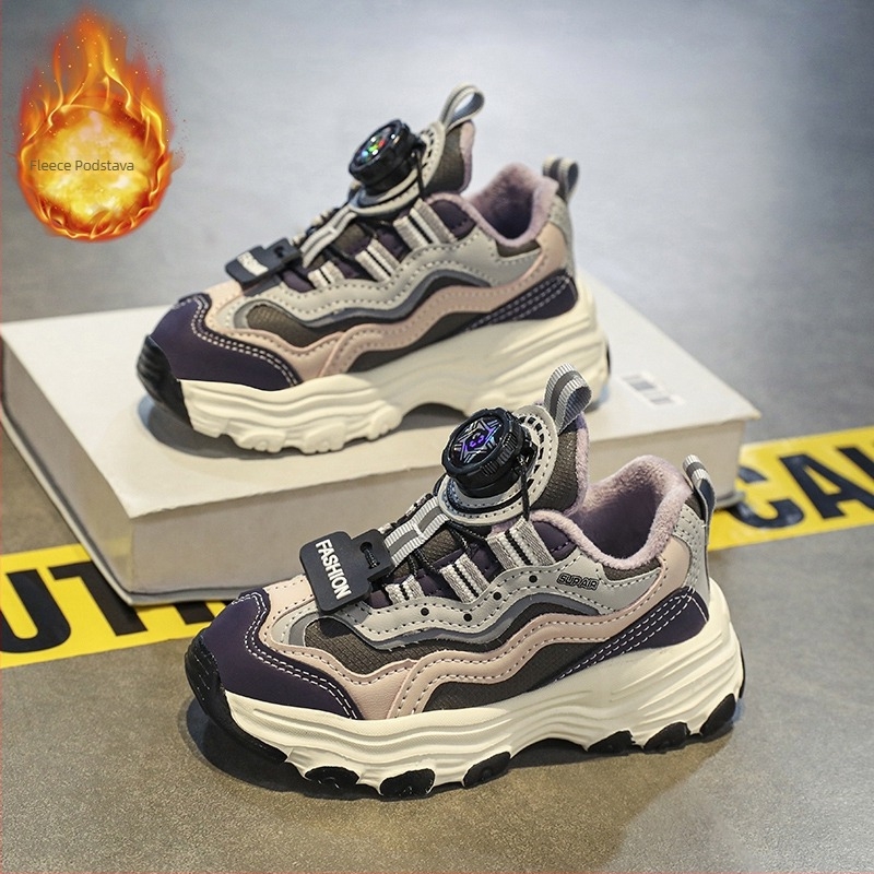 Kineska roba zajedničkog naziva dječje cipele za djevojčice jesenske i zimske nove pamučne cipele s flisom dječje cipele velike dječje tenisice za oca