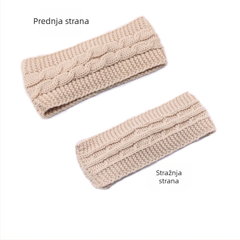 Novi Top] Prekogranični dodaci za kosu Jesenski i zimski vuneni pleteni trak za kosu Topla sportska traka za glavu Zaštita za uši Europska i američka traka za kosu