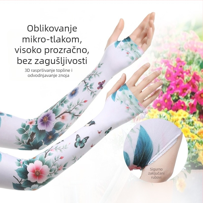 Vrtlarske rukavice za sunčanje, ženske vrtne rukavice za sadnju cvijeća, suncobran, cool vanjske rukavice za jahanje, ledene svilene rukavice za sunčanje, veleprodaja