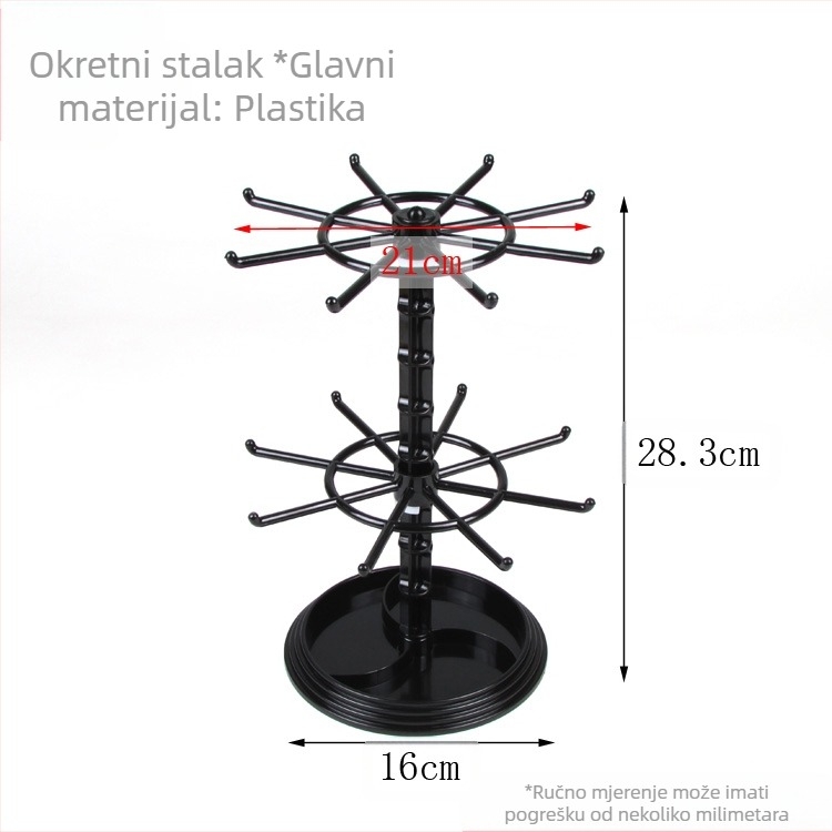 Rotirajući stalak za nakit, ogrlica, naušnice, kućna kulturna igra, polica za nakit, štand za pohranu, rekviziti, stalak za nakit