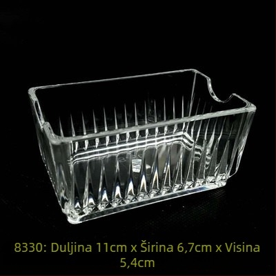 Akrilna kutija za vrećice čaja, vrećica za kavu, vrećica za slatkiše, sjedalo, hotel, restoran, kutija za čačkalice, držač za posjetnice otporan na pad s pretincem