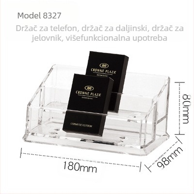 Akrilna kutija za vrećice čaja, vrećica za kavu, vrećica za slatkiše, sjedalo, hotel, restoran, kutija za čačkalice, držač za posjetnice otporan na pad s pretincem