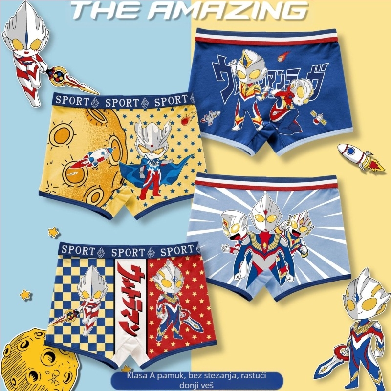 Pamučno donje rublje za dječake Bokserice Crtane prozračne dječje donje rublje Bokserice za dječake Studentsko donje rublje