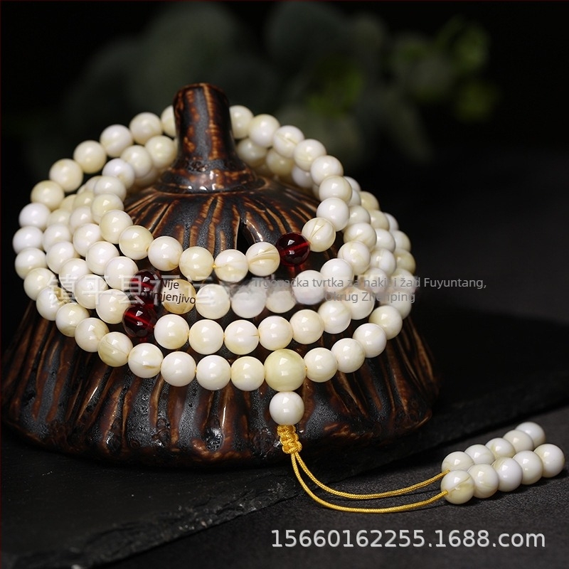 Proizvođač veleprodaje burmanskih krvavih jantara druge generacije 108 perli od pčelinjeg voska s više krugova za muškarce i žene, okrugle perle, narukvica od jantarnog lanca