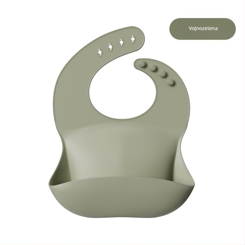 Prekogranični popularni silikonski podbradnjak za hranjenje beba, vodootporni 3D podbradnjak za slinjenje, dječji silikonski podbradnjak koji se ne pere