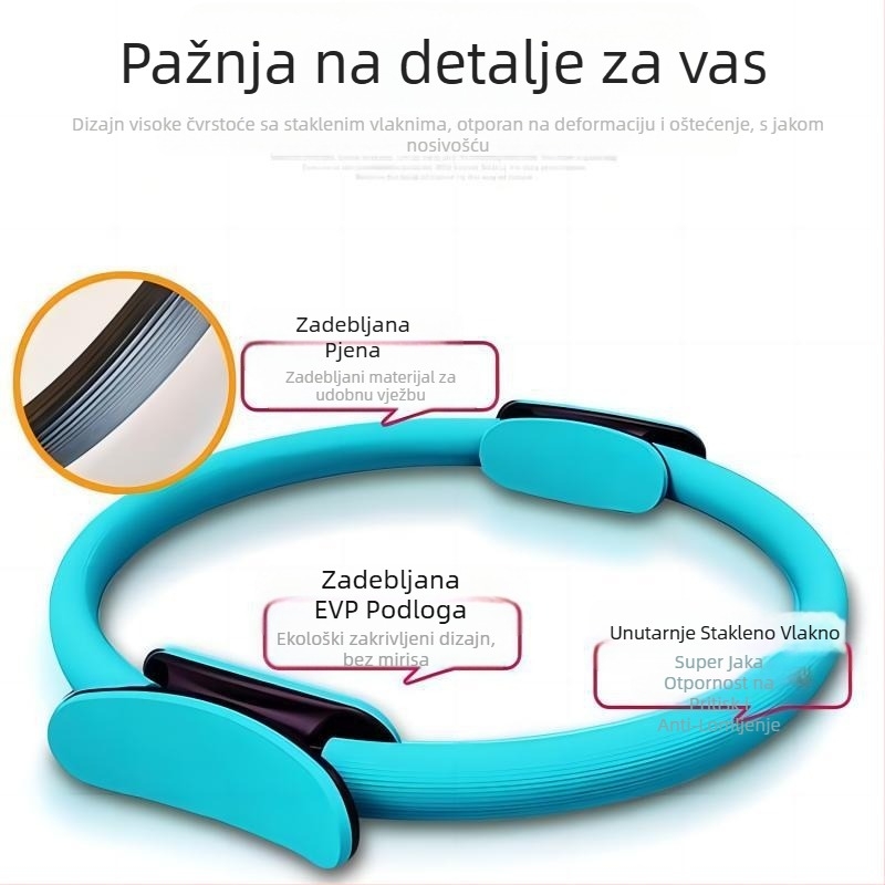 Pomoćni prsten za jogu, pilates, čarobni prsten, trenažer za donji dio bazena, oblikovanje mišića nogu, podizanje kukova, elastični fitness, prsten otpora