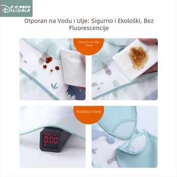 Dječja haljina za jelo, vodootporni podbradak, džep za rižu za bebe, ljetni dodatak prehrani protiv prljavštine, obrnuti preljev za tanke djevojčice, jesen i zima