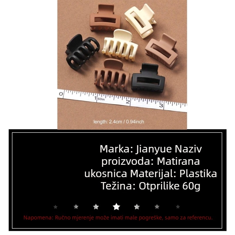 Odijelo Cross Border Frosted Mini mala veličina Grab Clip Pravokutna Shark Clip Bangs Razbijena ukosnica Mala ukosnica Žensko pokrivalo za glavu