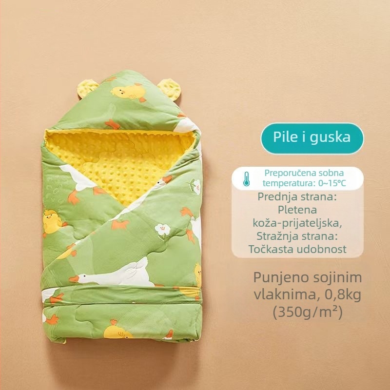Prekrivač za novorođenče Paket za novorođenče od čistog pamuka Jesenski i zimski paket za bebinu produkcijsku sobu Paket od baršuna s jednim grahom Proljeće i ljeto