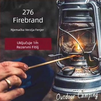 276 Vatreni fenjer Starinska kerozinska lampa Konjski fenjer Kamperski stil Šatorska lampa Retro lampa Kamperski stil Nostalgična atmosfera Kamp lampa