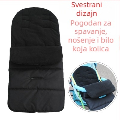 Višenamjenska navlaka za noge kolica, vreća za spavanje, dječji kišobran za guranje, navlaka za noge u automobilu, zadebljana deka, otporna na vjetar, vodootporna i topla.