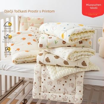 Novi dvostrani dječji jastuk s crtanim otiskom za kolica, mekan i udoban dječji jastuk od baršuna