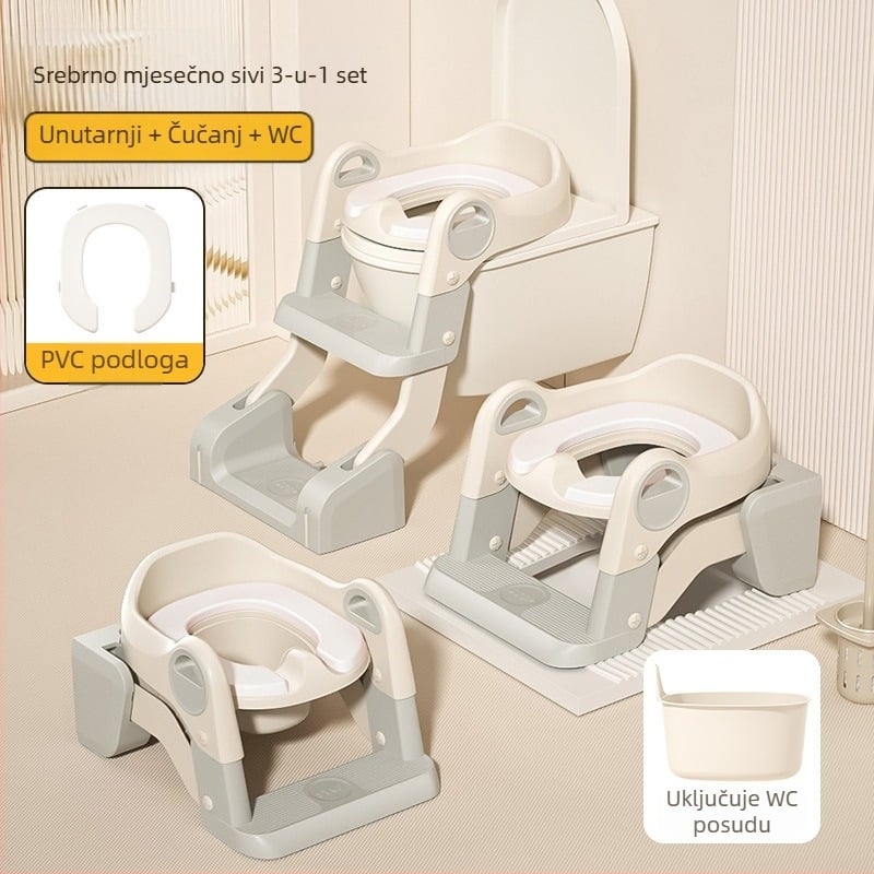 Ljestve za dječji WC, Dječja sjedalica za kahlicu, Prostirka za dječji WC, Jastuk za sjedalicu za dječji WC, Prsten za sjedalicu za kahlicu, Sjedalica za kahlicu s prostorom za pohranu, Kahlica