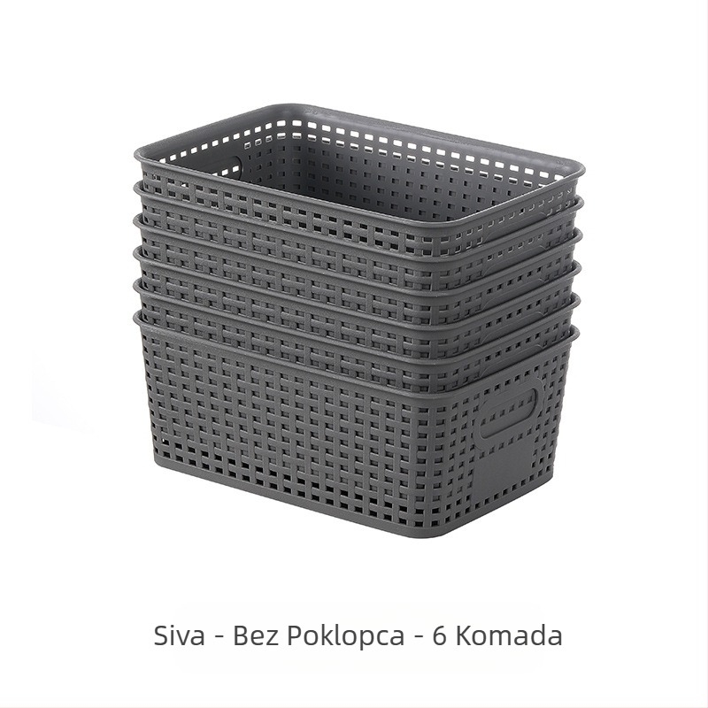 Amazon s poklopcem od ratana i bambusa koji se lako pohranjuje u kuhinji, jednostavnom tvornicom kutija za pohranu na radnoj površini