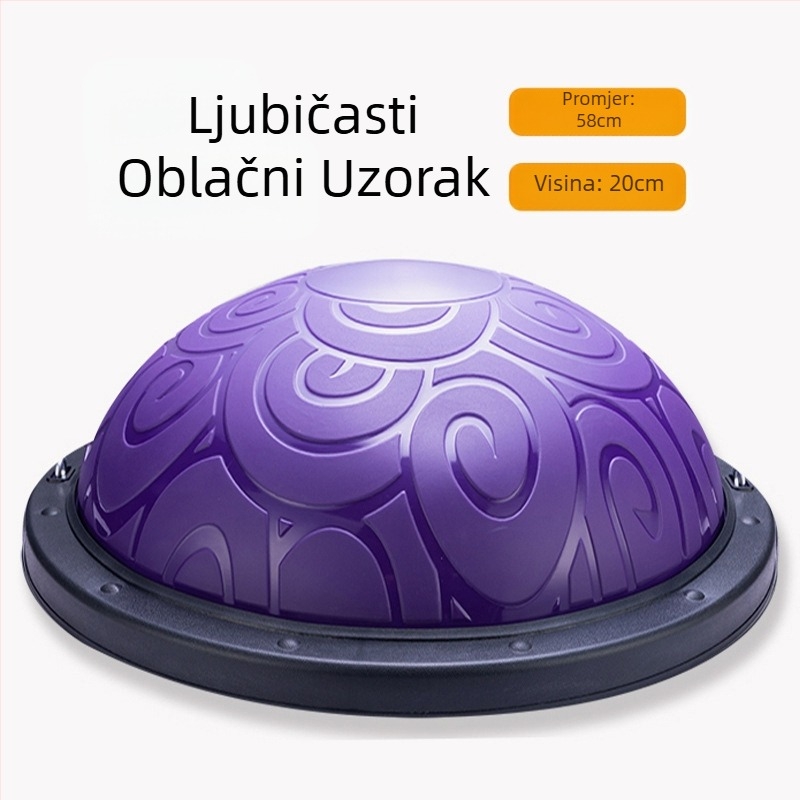 Valna brzina lopte polukružna lopta za ravnotežu zadebljana lopta za jogu otporna na eksploziju oprema za fitness trening pilates stopala stepanje kućna hemisfera