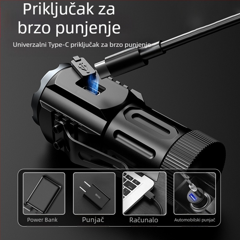 Vanjska višenamjenska jaka svjetiljka s pet svjetiljki, dugi snimci, velike snage, duga izdržljivost, super svijetla, mini prijenosna mala svjetiljka