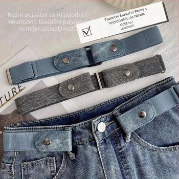 Lazy Belt Nevidljive hlače bez tragova Široke traperice s uskim strukom Velike sitniše Mali uski struk Stezanje artefakt za žene