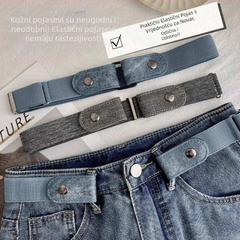 Lazy Belt Nevidljive hlače bez tragova Široke traperice s uskim strukom Velike sitniše Mali uski struk Stezanje artefakt za žene