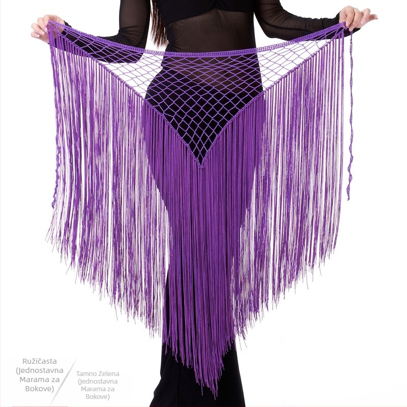 Argentinski trokutasti ručnik, šal za trbušni ples, kostim za trbušni ples, lanac za struk, ručnik za trbušni ples s motivom sirene, ručnik za bokove