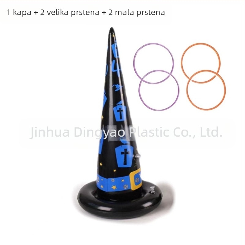 Amazon Spot Napuhani prsten za vještičji šešir Bacanje prstena za šešir Noć vještica Trik igračka prsten
