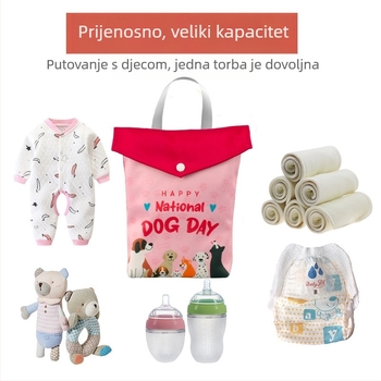 Viseća torba za dječja kolica, torba za pelene za bebe, odlazna torba za pohranu odjeće, prijenosna torba za pohranu pelena, putna torba za pohranu