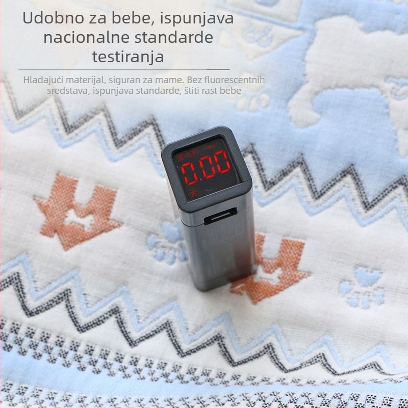 Ljetna šesteroslojna gaza mekana prostirka 80*40 periva posteljina za bebe, vanjska prostirka za dječja kolica