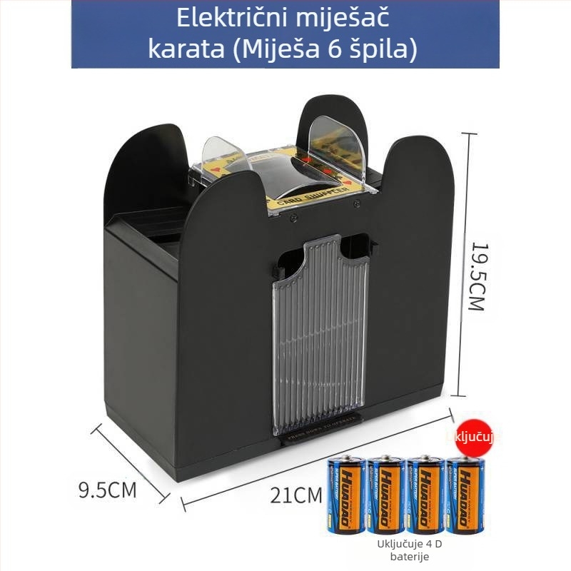 Automatski stroj za miješanje karata, automatski stroj za izdavanje poker karata, stroj za miješanje karata za Texas poker, električni, protiv varanja, višeparni, periv