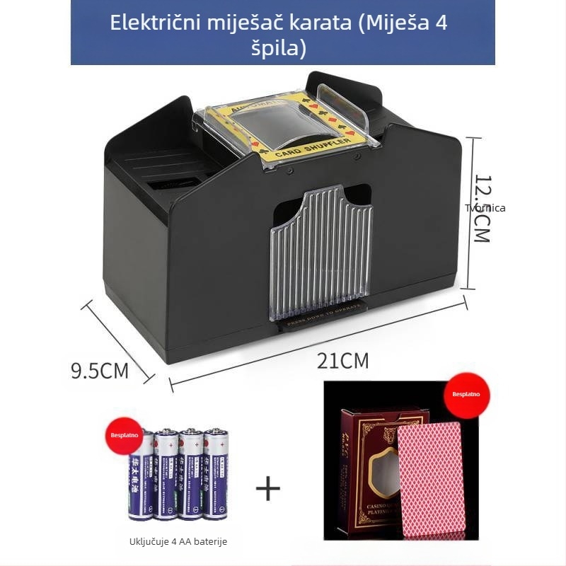 Automatski stroj za miješanje karata, automatski stroj za izdavanje poker karata, stroj za miješanje karata za Texas poker, električni, protiv varanja, višeparni, periv