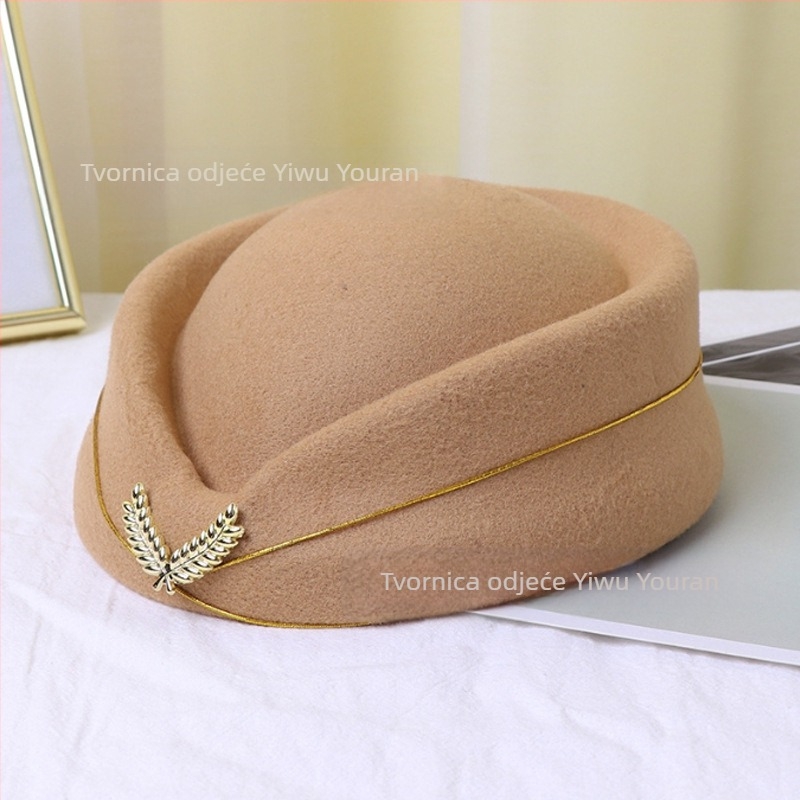 Šešir stjuardese, ženska beretka, šešir za bonton na recepciji, britanski šešir za scenski nastup