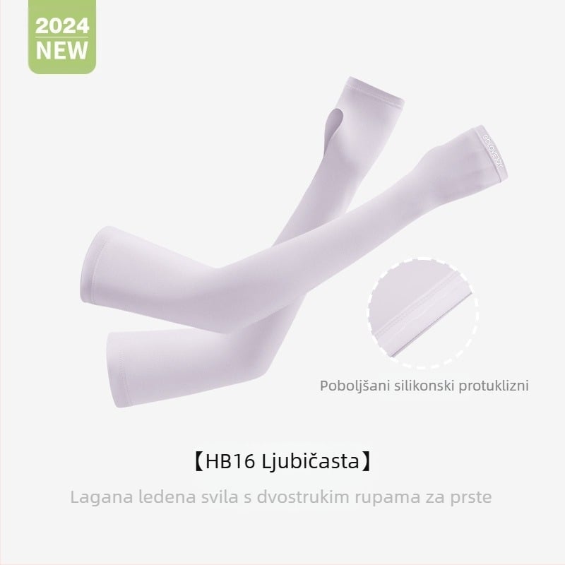 Ljetni rukavi za sunčanje, za žene na otvorenom, biciklistički, prozračni, s anti-UV zaštitom od sunca, upijajući znoj, ledeno svileni rukavi za ruke HB16
