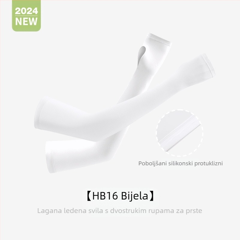 Ljetni rukavi za sunčanje, za žene na otvorenom, biciklistički, prozračni, s anti-UV zaštitom od sunca, upijajući znoj, ledeno svileni rukavi za ruke HB16