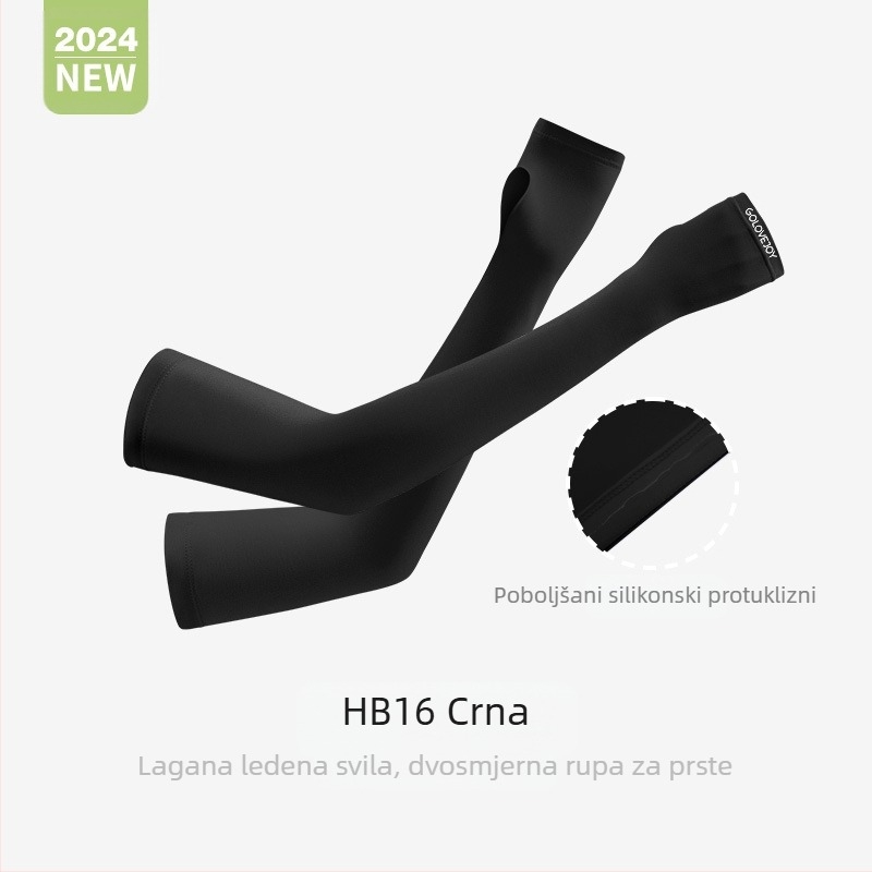 Ljetni rukavi za sunčanje, za žene na otvorenom, biciklistički, prozračni, s anti-UV zaštitom od sunca, upijajući znoj, ledeno svileni rukavi za ruke HB16
