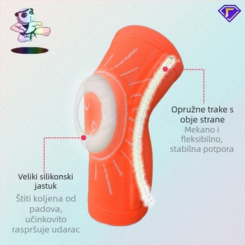 Dječji silikonski sportski štitnici za koljena sa saćem, protiv sudara, topli štitnici za koljena, jastučići za noge za košarku, nogomet, jahanje i ples